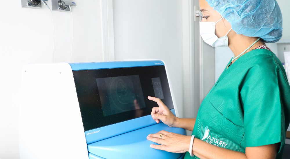 Azoury IVF Clinic Lebanon was the first IVF clinic in the MENA region equipped with an Embryoscope Azoury IVF Clinic Lebanon was the first IVF clinic in the MENA region equipped with an Embryoscope